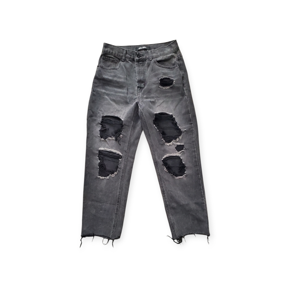 Women's Distressed Gray Jeans